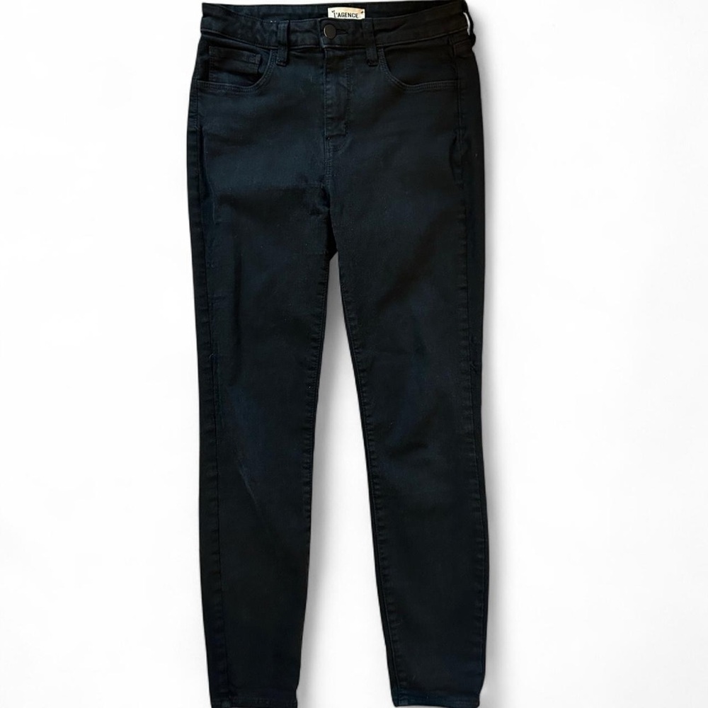 L'AGENCE Margo High Rise Skinny Jeans in Noir